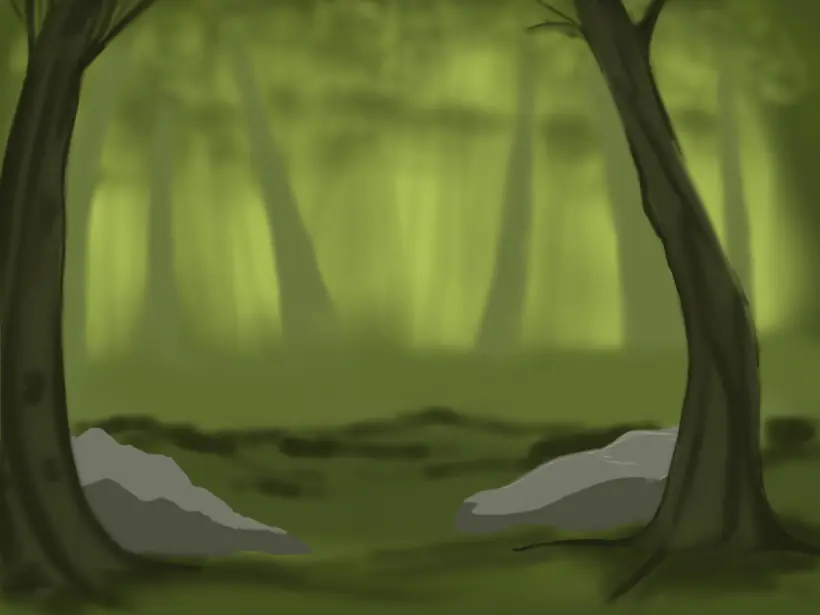Waldlichtung – Schritt 2 von 5: Stämme